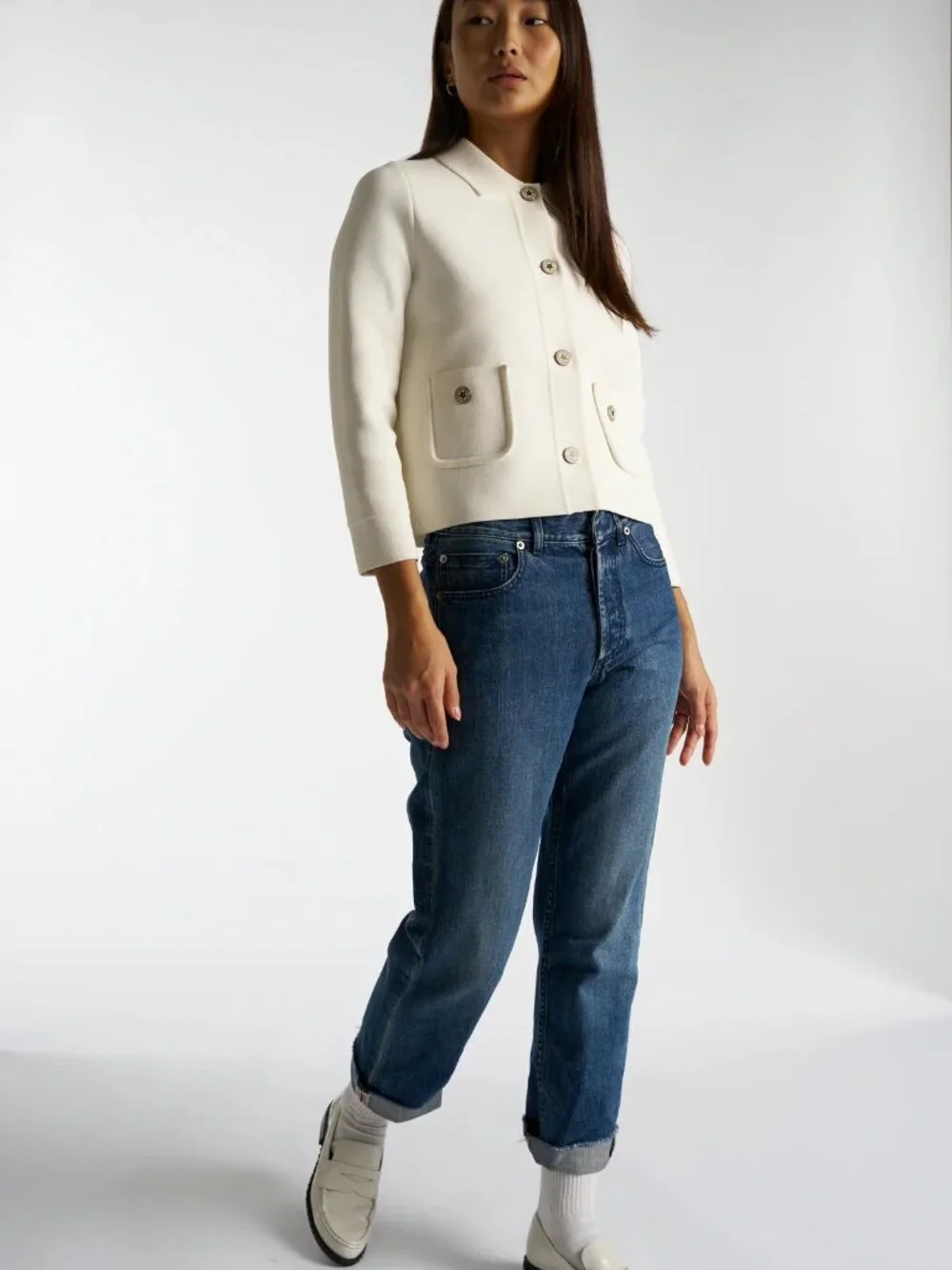 Christian DIOR 2024 white jacket stars button